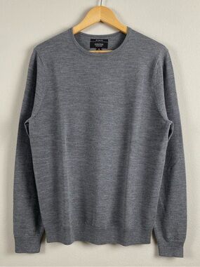 Nordstrom Merino Wool Crewneck Sweater | Grey Shade Heather